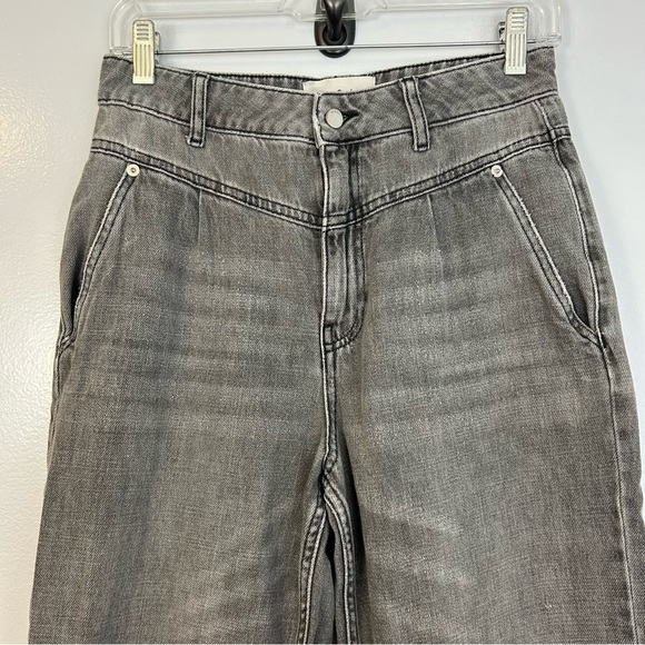 Ba&shHigh Waisted Grey Wide Leg "Lady Jeans Size M - Picture 3 of 14